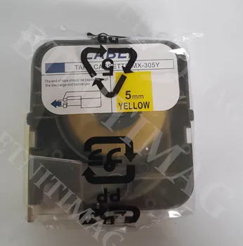 

Tapes label cassette lm-305y 5mm yellow For max letatwin wire marker electronic lettering machine lm-390a/pc,lm-380a,lm-400a
