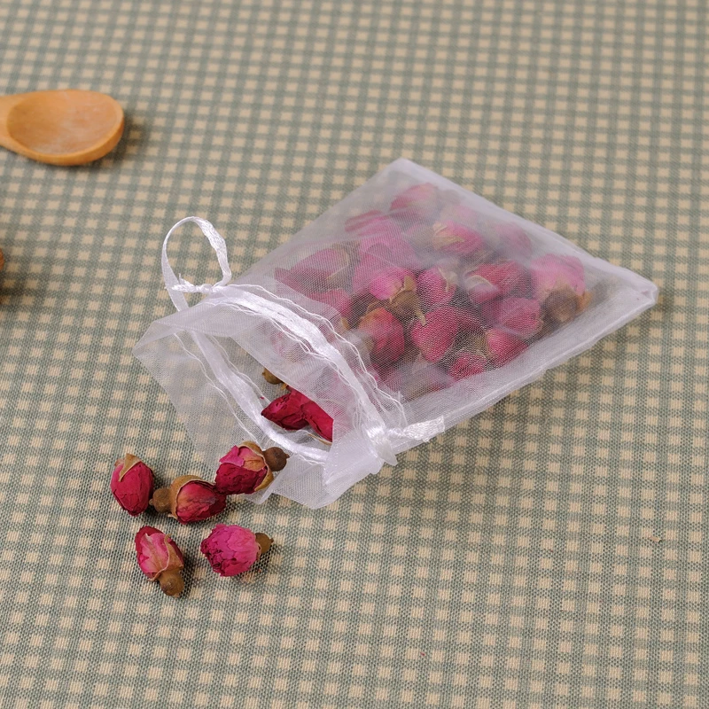 Bolsa de Organza para Embalaje de Joyería, Envoltorio para Guardar Dulces para Fiesta y Boda, Regalo, 50 Uds. - Imagen 5