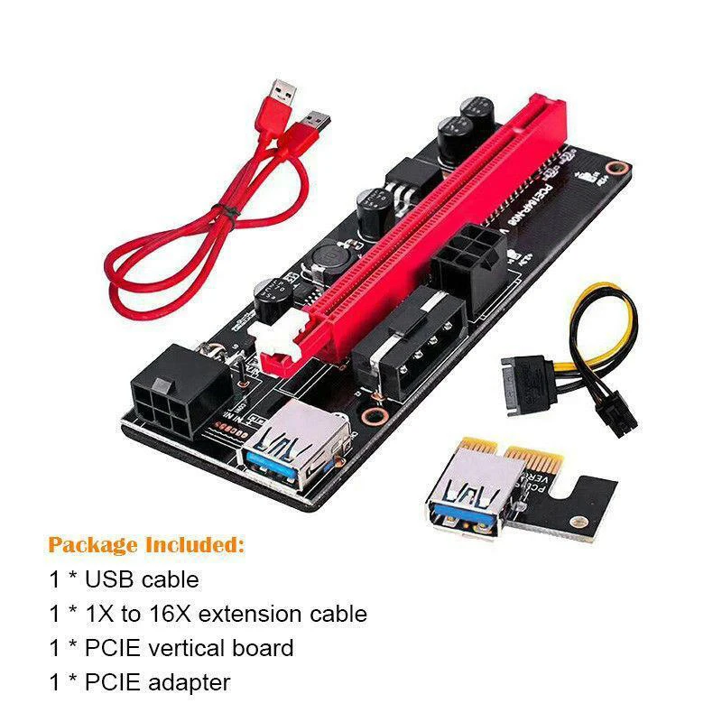 FULL-60Cm Ver009S Pci-E Riser Card Pcie 1X To 16X Usb 3,0 кабель для передачи данных Bitcoin Mining