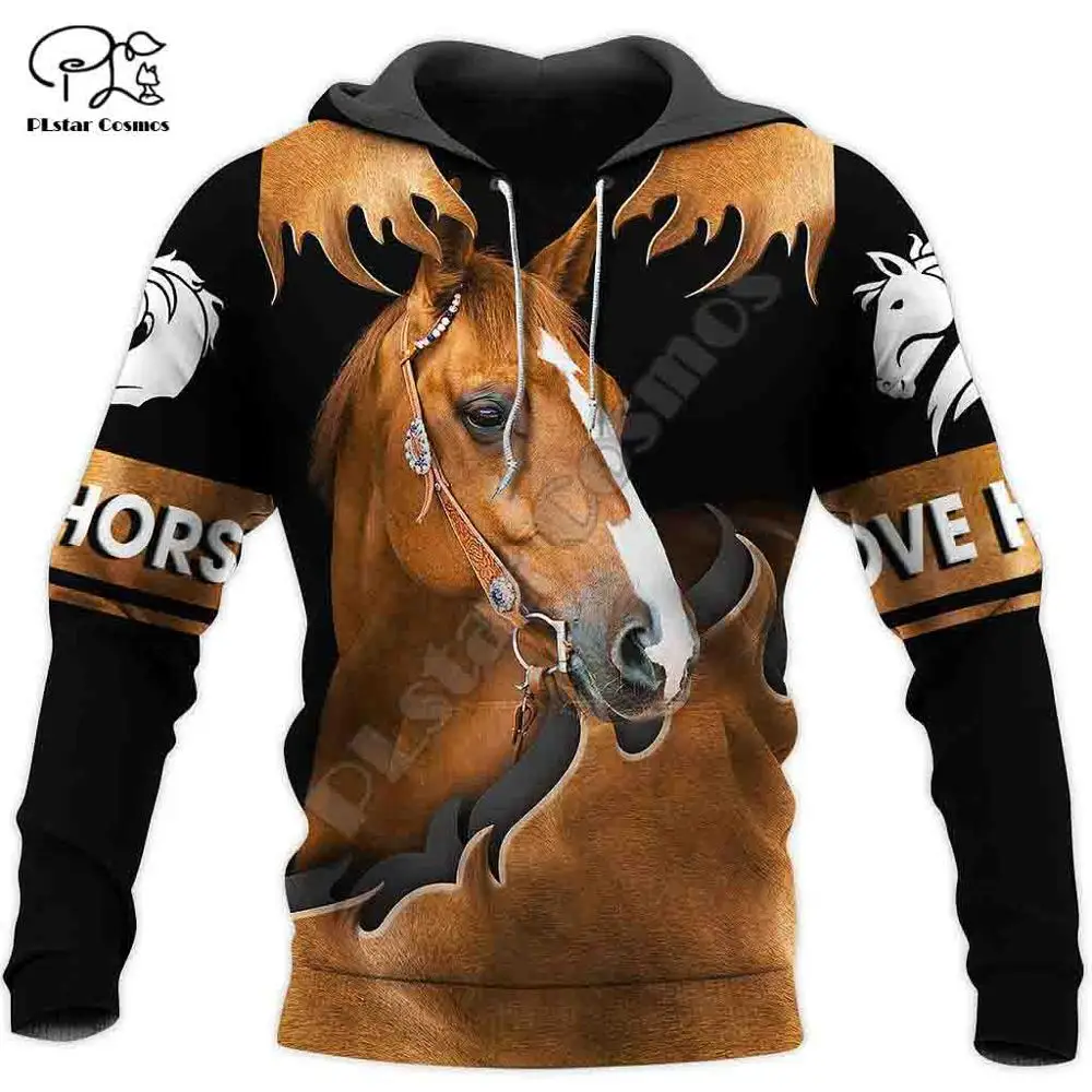 

PLstar Cosmos 3DPrint Hunter hunting horse Animal Unisex Harajuku Streetwear Man and Woman Funny Hoodies/Sweatshirt/Jacket/-a3