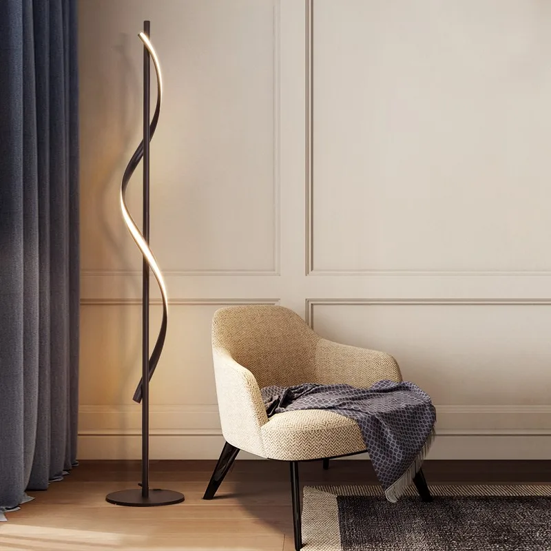 Современный светодиодный напольный светильник минимализм акриловая лампа для гостинных спальни стоящая Лампа Абажур для офиса затемненное освещение для чтения