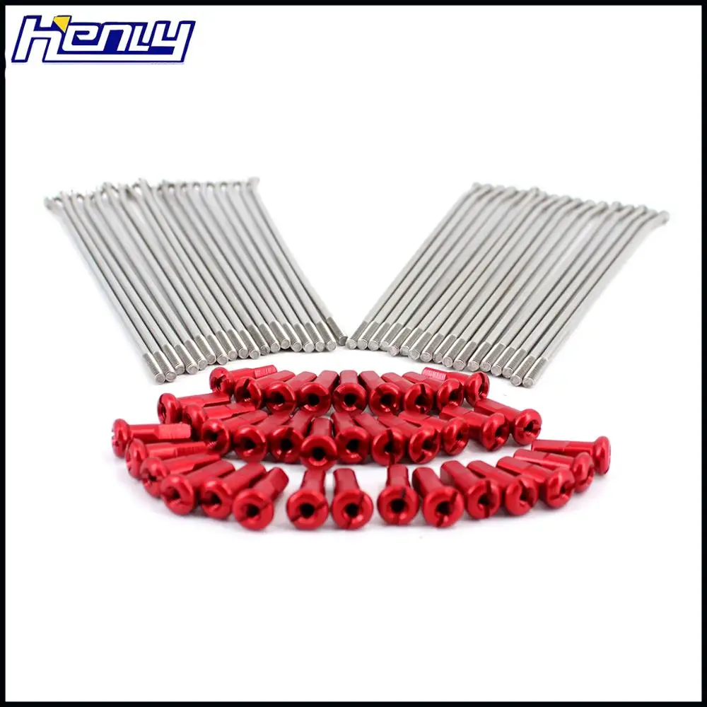 1" Заднее колесо Серебряный набор спиц Красные соски для HONDA CR125R 250R 2000-2008 CRF250R 250X 450R 450X 2002