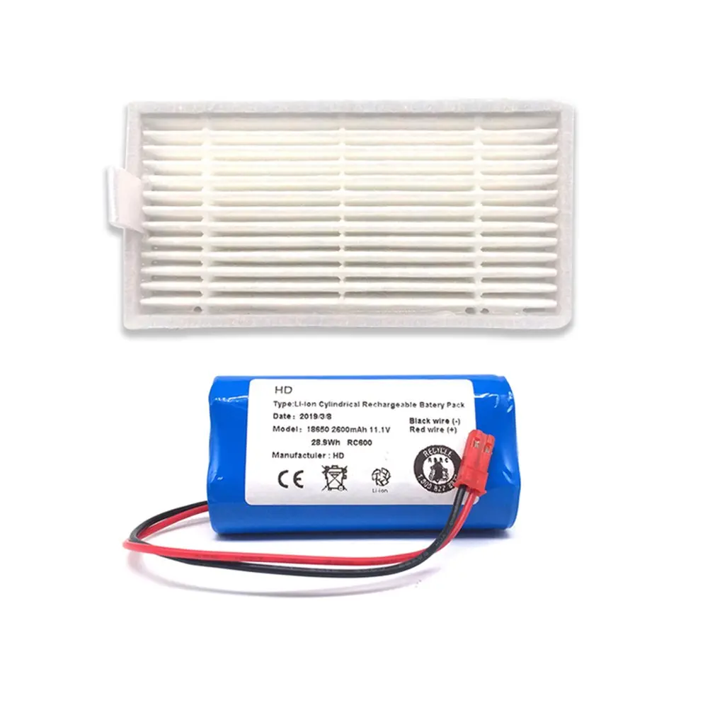 

Rechargeable for ILIFE Battery + Brush Filter 11.1V 2600mAh Robotic Vacuum Cleaner Accessories for Chuwi for Ilife V3 V5 V5S V5S