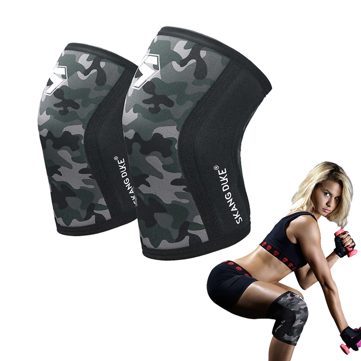 7MM Compression Crossfit Knee Pads Protection Men Women Sports