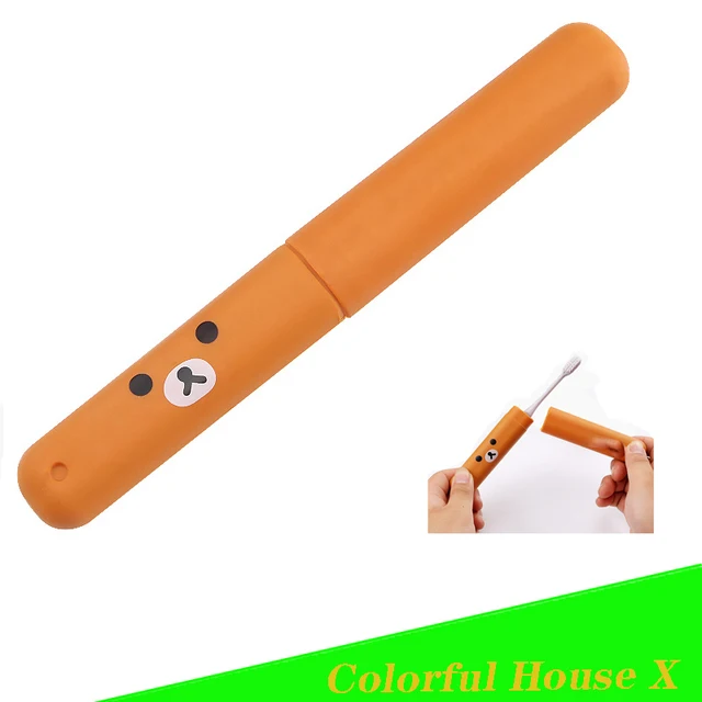 Utazási Fogkefe Doboz Hordozható Fogmosás -Kefe Fedél Szerelmesei Rajzfilm Tárolódoboz Porálló És Lélegző Tok