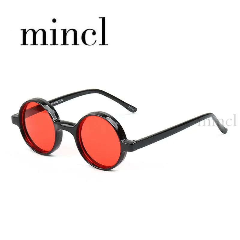 

Small round Sunglasses Men Women Retro Frame Red Vintage Tiny Round Skinny Male Female Sun Glasses Hip hop punk clear lens NX