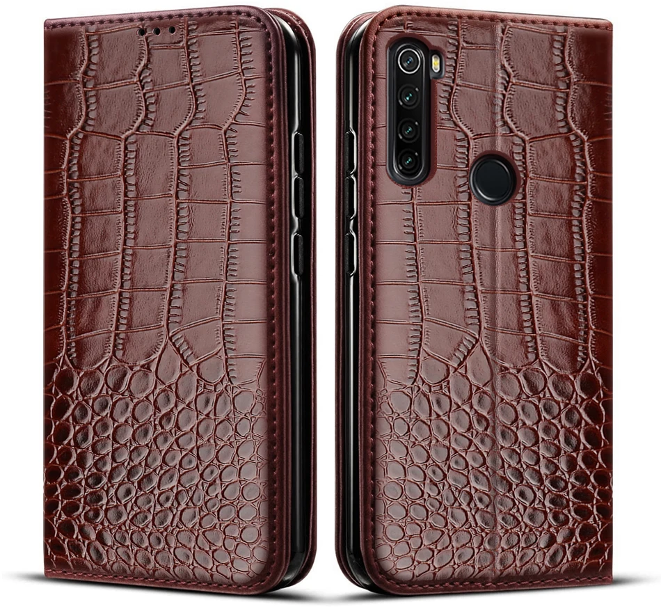Case For Xiaomi Redmi Note 8T Case flip leather Funda For Redmi Note8T Note 8t Case Cover Crocodile texture leather xiaomi leather case custom