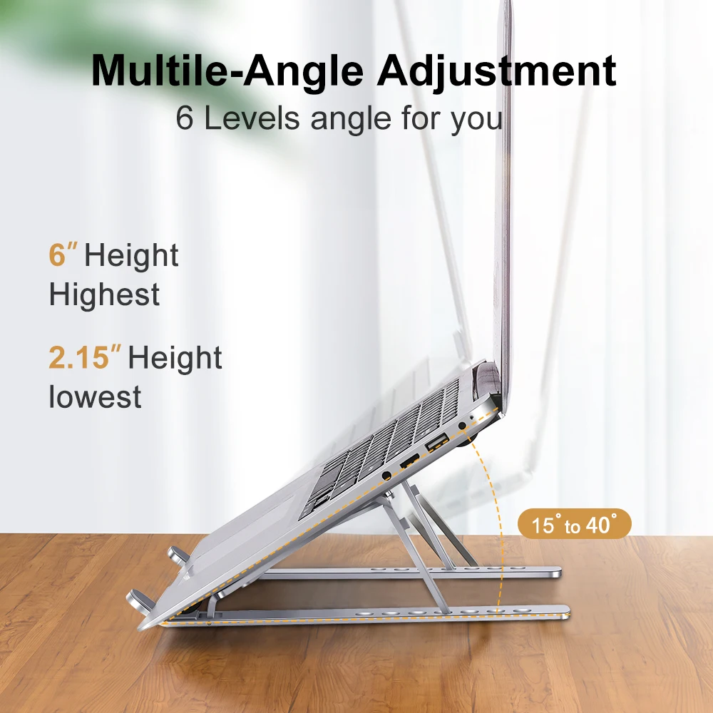 Laptop Stand Portable Aluminium Foldable Macbook Pro Support Adjustable Notebook Holder Tablet Base For PC Computer Bracket