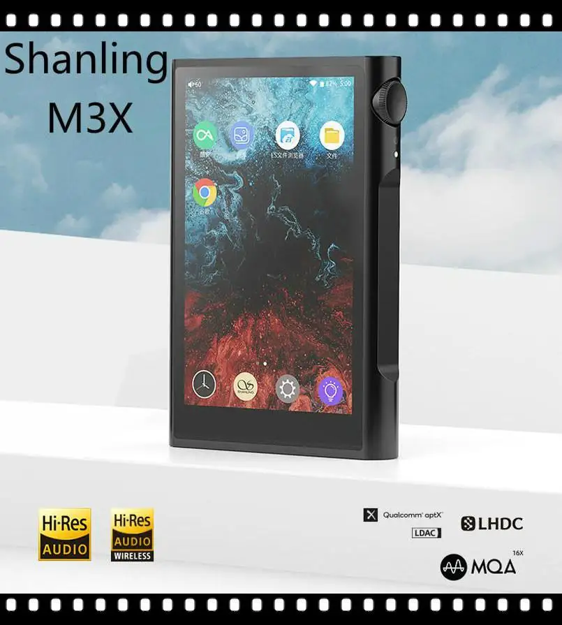 

Shanling M3X MQA Support Hi-Res Portable Music Player Dual ES9219C DAC/AMP DSD256 384kHz/32bit Two-way Bluetooth MP3 / MP4