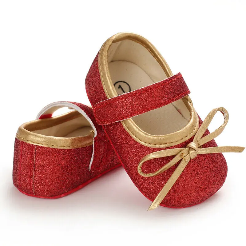 Pudcoco/обувь принцессы с блестками на мягкой подошве для новорожденных девочек ясельного возраста; обувь для новорожденных девочек 0-18 месяцев