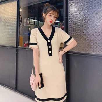 

Summer 2020 France Non-mainstream Dress Simple Popular Skirt Sweet Hipster Dress Women's