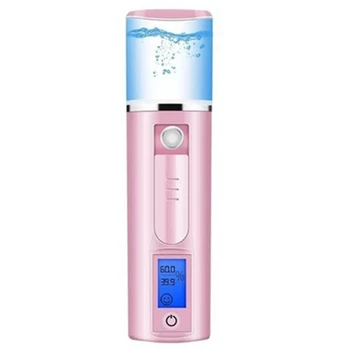 

Pink Usb Portable Facial Nano Atomization Mister Handy Moisturizing Mist Spray Skin Beauty Mini Face Humifier