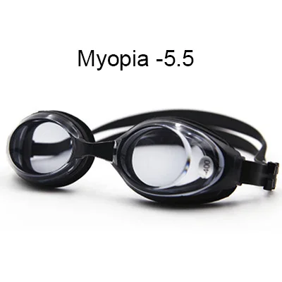 Противотуманные плавательные очки для близоруких-1,5 до-7,0 близорукие плавательные очки унисекс UV400 силиконовые противоскользящие очки для плавания - Цвет: -5.5