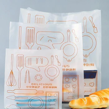 

Plastic Gift Bags With Handles Packing Bag For Wedding Party Supplies Baking Package Bags Shops Flowers Gift