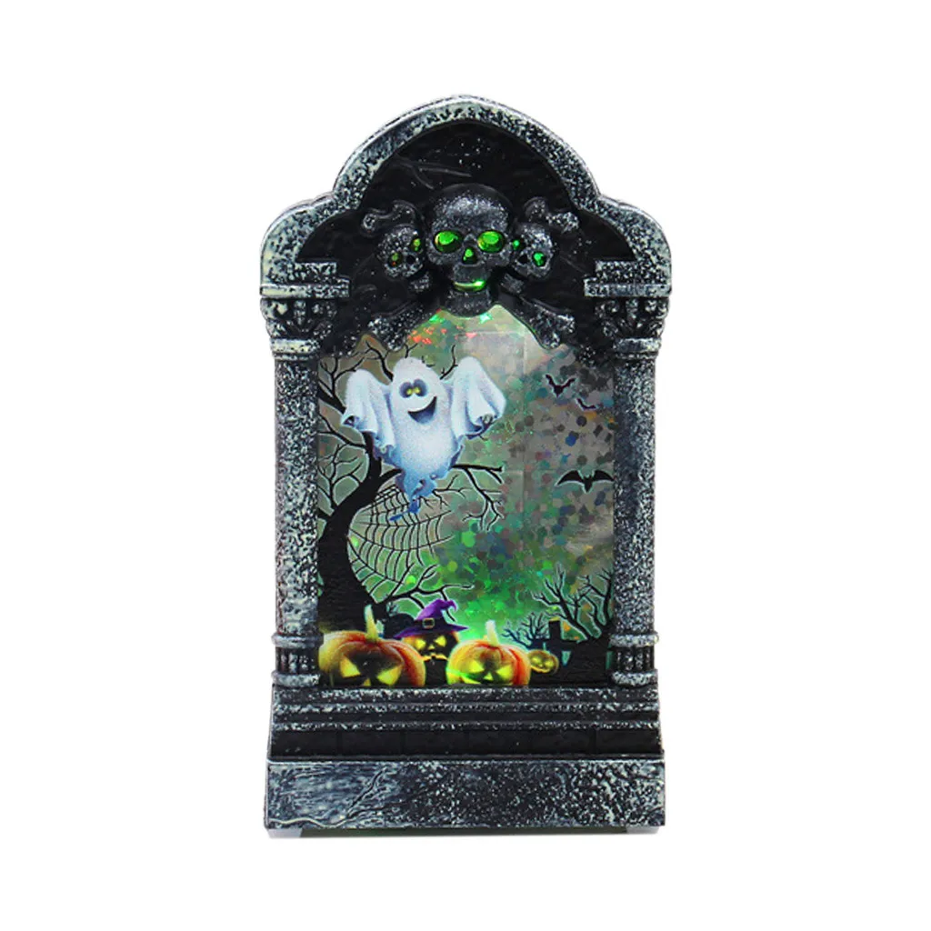 Halloween Desktop Decoration Glowing Tombstone Glowing Ornament Home KTV Props