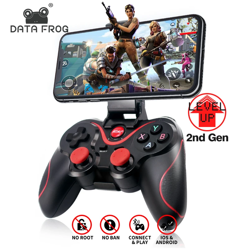 Данных лягушка беспроводной геймпад Bluetooth игровой контроллер для PS3 ТВ ПК ноутбук джойстика для Iphone Android контроллер для смартфонов
