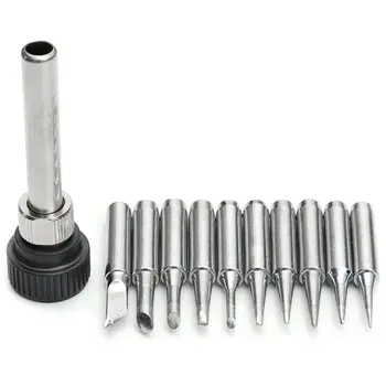 

11PC/Lot 900M-T Soldering Iron Tips Welding Tip 900M-T-I/B/K/1.2D/1.6D/2.4D/3.2D/2C/3C/4C Heating elements Soldering Tips