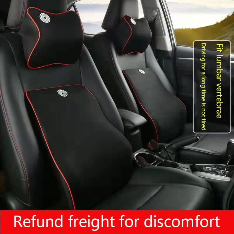 

Auto Car Headrest Neck Pillow Head Restraint Cushion For Driver Memory Foam Polyester Synthetic Fiber Car Pillows Seat Supports