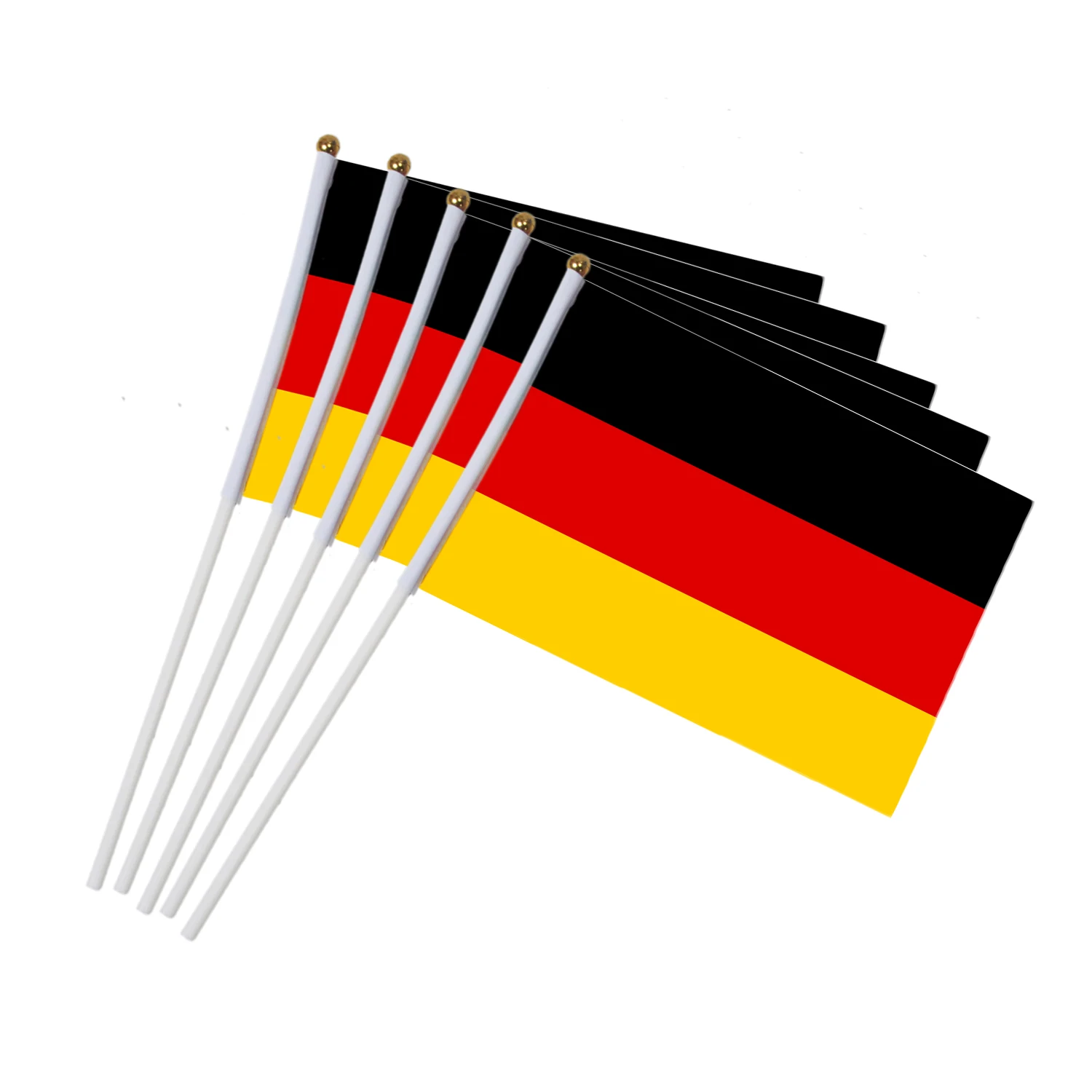 5pcs Germany flags 5 шт. палка флаг 14*21 см ручной мини-флаг с белый шест-яркий цвет и не выцветает ручные палки флаги - Цвет: 5pcs Germany flags