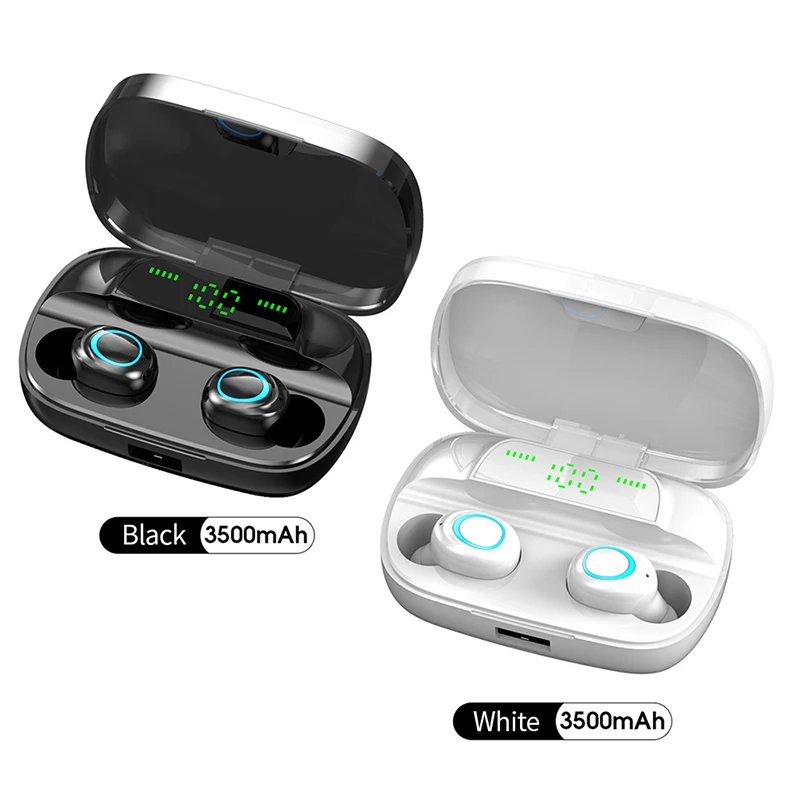 Tws 5,0 Kopfhörer 3500 mAh Power Bank Bluetooth Drahtlose Kopfhörer Touch In Ohr Wasserdichte Kopfhörer mit Mic ohr fone