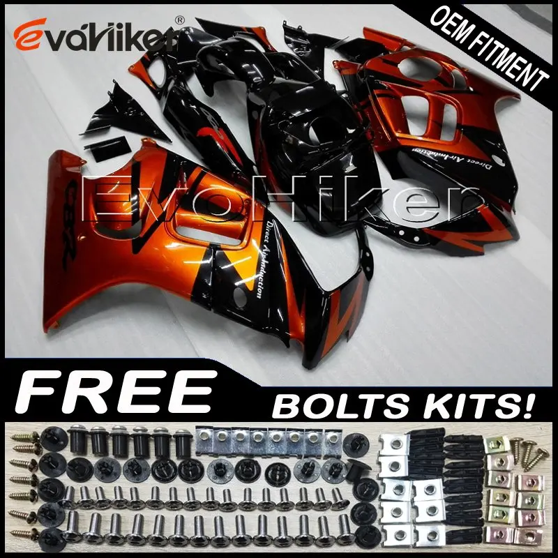 Custom motorcycle plastic cover for CBR600F3 1997-1998 ABS fairing motorcycle panels red flames+gifts - Цвет: M