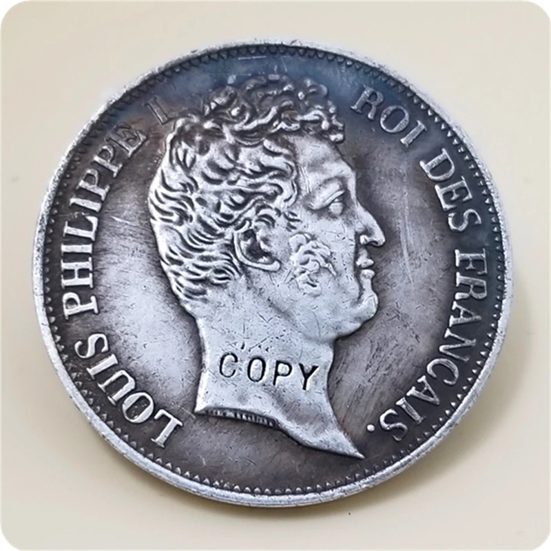 1831B Франция 5 франков Луи Филипп I копия монет