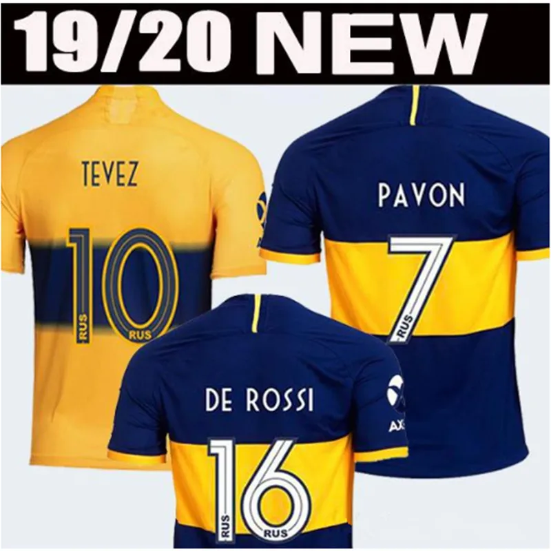 

New 2019 Boca Juniors soccer Jersey Home Away 19 20 Boca Juniors OSVALDO CARLITOS PEREZ DE ROSSI TEVEZ PAVON JRS Football shirt