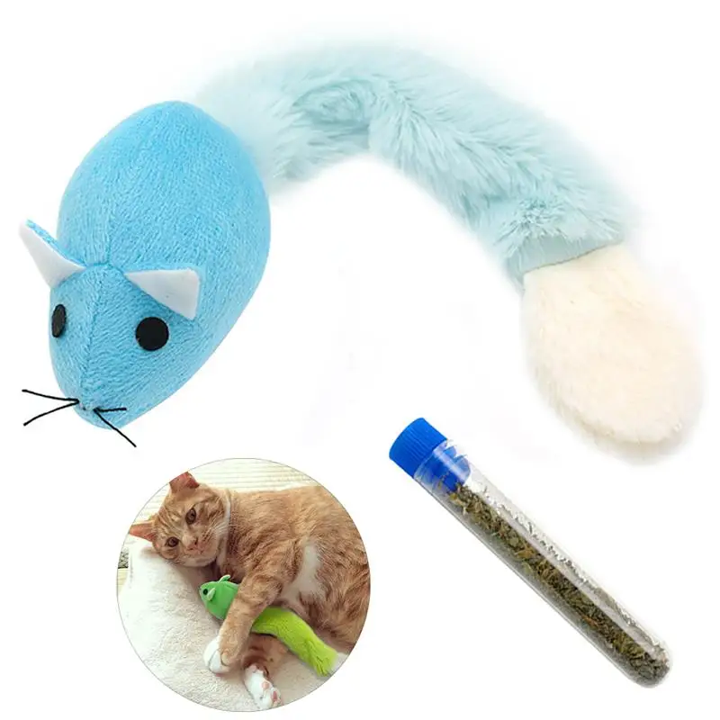 1pc 1 шт. забавные кошки-мышки игрушка собака укуса интерактивные милый мини Котик-Тизер Игрушка Кот Укус игрушка для домашних животных взаимодействия, поставки для кошек - Цвет: 1pc