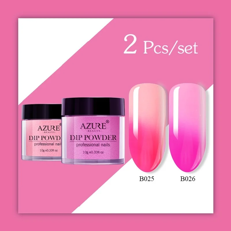 Azure Beauty Thermal Chameleon Dipping Powder Nail Art Dip Set Natural Dry Dust | Красота и здоровье