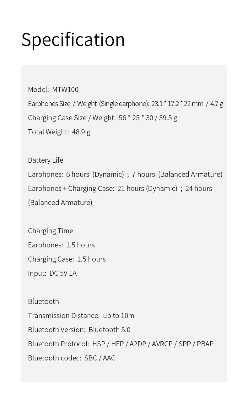 SHANLING MTW100 TWS Bluetooth 5,0 наушники-вкладыши с Knowles BA/Graphene Динамический драйвер AAC/SBC IPX7 водонепроницаемый