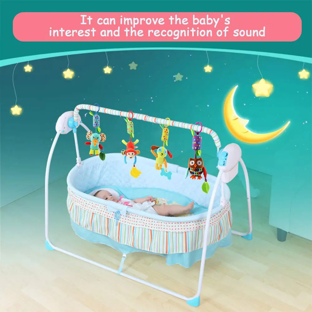 

Cartoon Baby Toys Baby Soft Hanging Rattle Bed Stroller Baby Mobile Hanging Rattles Newborn Plush infant toys for Boys Girls