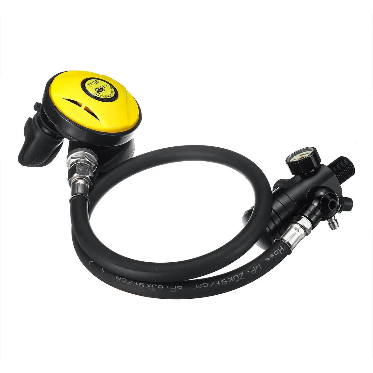 1Л 3000PSI кислородный баллон для дайвинга, воздушный резервуар для дайвинга, регулятор для дайвинга, респиратор для подводного плавания, дыхательный с защитным мешочком - Цвет: Valve Only