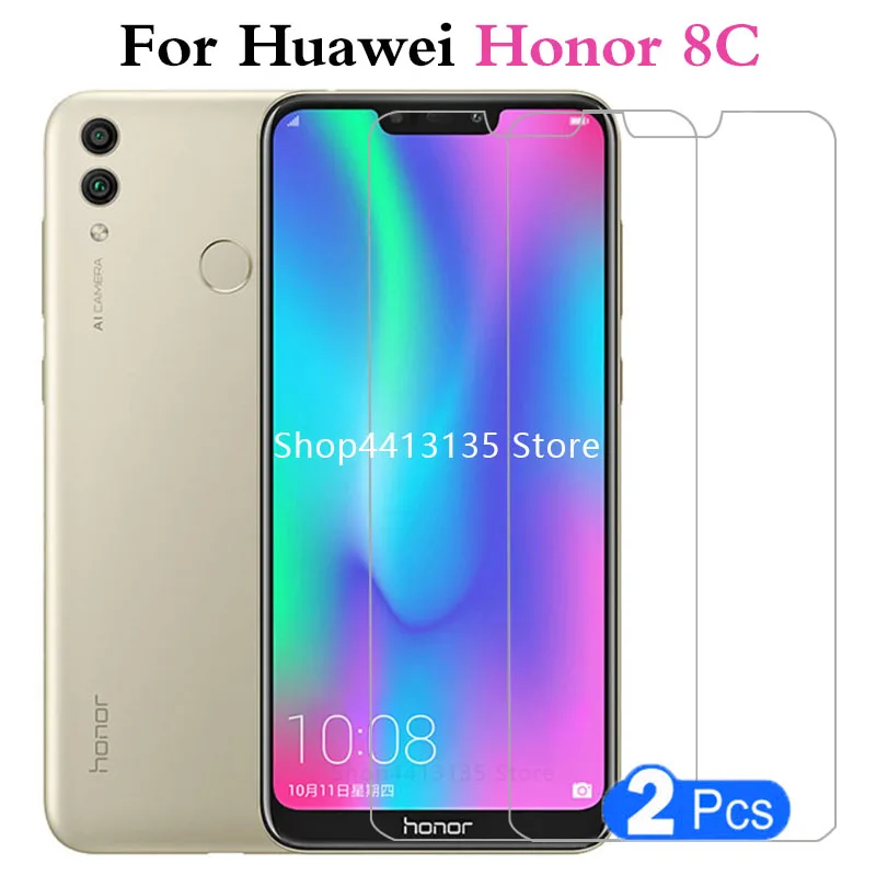 Honor 8c стекло на чехол для huawei Honer Hono 8 C полное покрытие из закаленного стекла