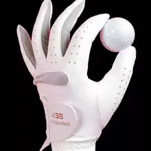 Для мужчин Гольф перчатки левая рука правая рука аксессуары для гольфа чистый перчатки из овчины дышащие перчатка для гольфа белый Цвет Нескользящие ватные перчатки