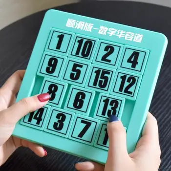 

Classic Wooden Digital Huarong Road Early Learning Puzzle Children Toys Development Puzzle Math Games Math Educational Toys