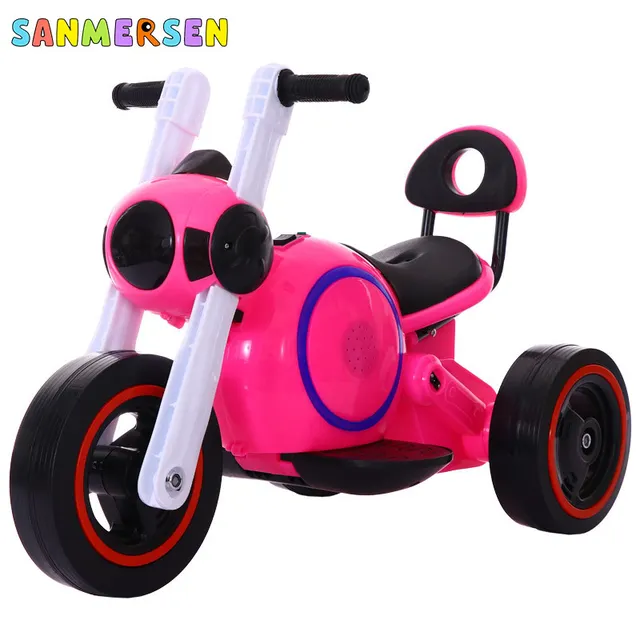 Children's Electric Tricycle Motorcycle With Cool Light Charging Motorcar Baby Three Wheels Ride On Cars For Kids 2-6 Years Old 3