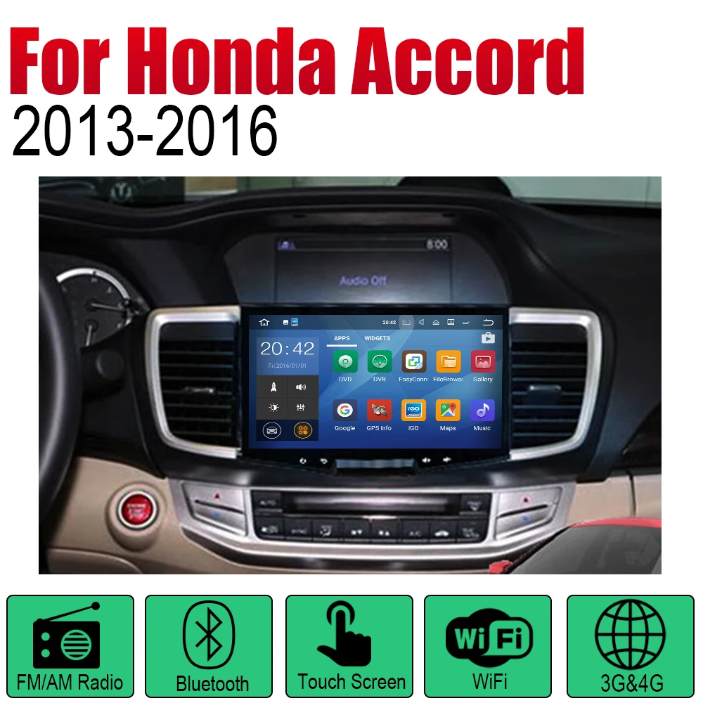 ZaiXi Android автомобильный Радио Стерео gps навигация для Honda Accord 2013~ Bluetooth wifi 2din автомобильный мультимедийный плеер аудио