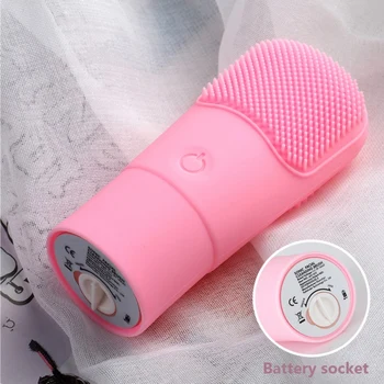 

Battery Silicone Facial Cleansing Brush Face Deep Washing Brush Durable Waterproof Cleaning Skin