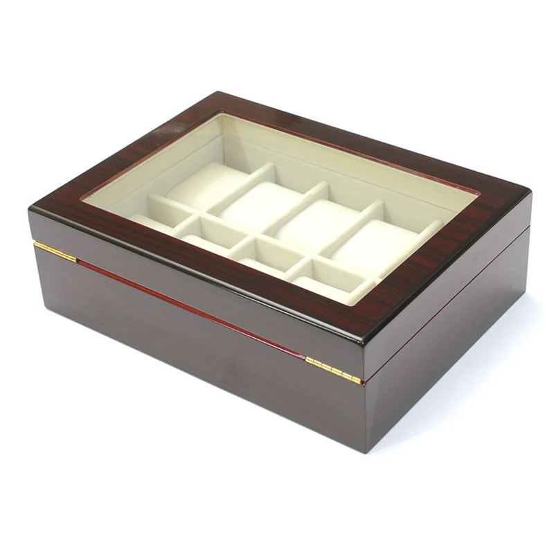 10 слотов часы защитная коробка Деревянный Чехол Дисплей Органайзер лоток для хранения для мужчин и женщин KQS8