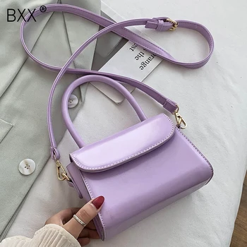 

[BXX] Small PU Leather Crossbody Bags For Women 2020 Summer Solid Color Elegant Shoulder Handbags Female Travel Tote Bag HM391