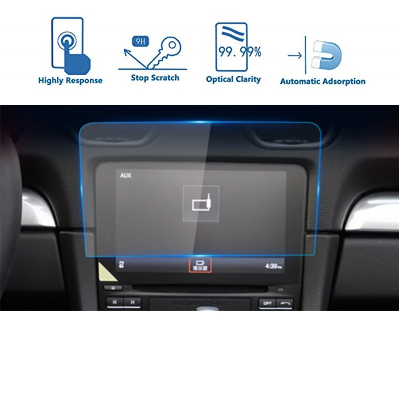 

For Porsche 718 GTS GT4 2016-2020 Cayman Boxster Car Navigation Screen Protector Tempered Glass Screen Protective Film