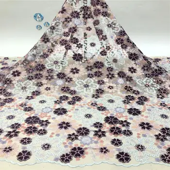 

African sequins 3D Tulle Lace Fabric 2020 African French velvet Lace Fabric High Quality Nigerian Embroidery Tulle French Lace