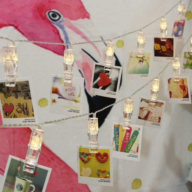 

1.5M / 3M / 6M Photo Clip with Remote Control USB LED String Light Room Decoration Party Wedding Christmas Memorial Girl Room
