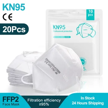

20pcs FFP2 face mask KN95 facial mask Dust Respirator Mouth filter mask Against Pollution mask mascarillas mondkapjes KN95 FFP2