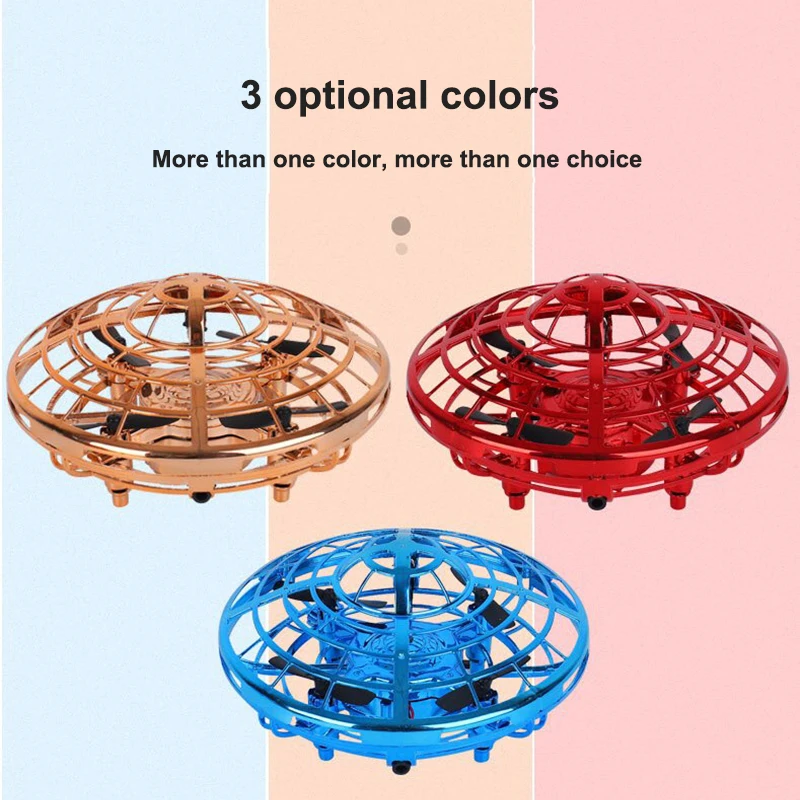 

Mini Drone Altitude Hold Quadcopter Induction Levitation Anticollision Ufo Drone Aircraft Gesture Induction Controlled Kids Toys