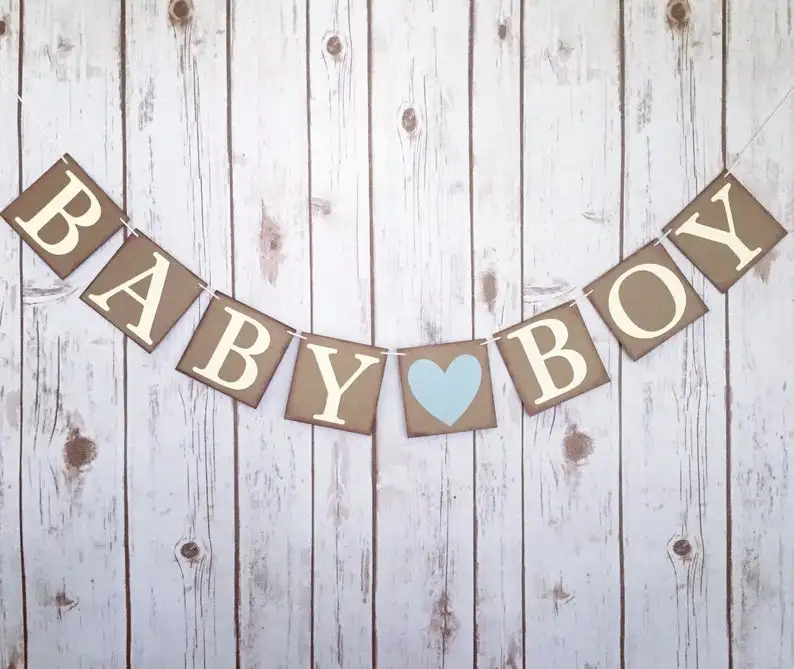 baby boy Добро пожаловать Детские баннеры пол раскрывает гирлянды-флажки Детские День рождения украшения вечерние принадлежности - Цвет: baby boy