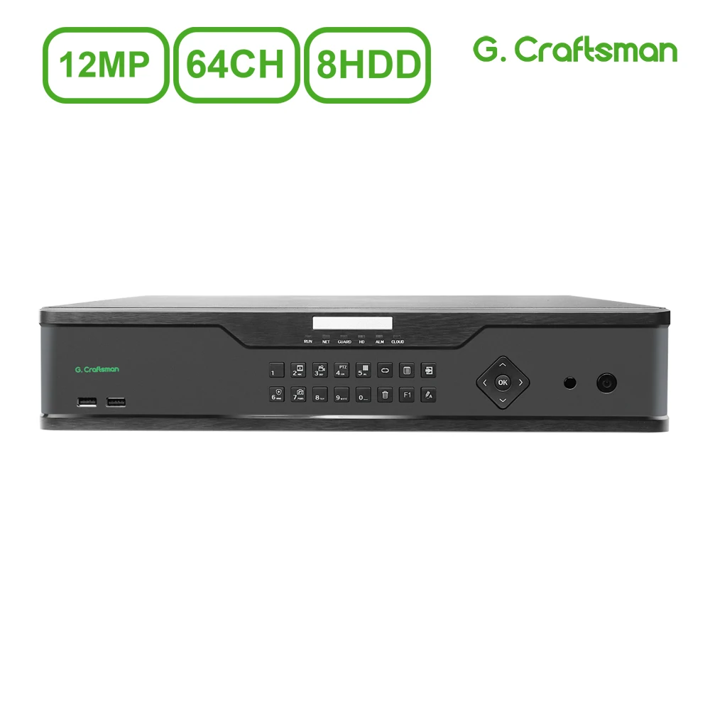 64ch 12mp/8mp/6mp/5mp/4mp Professional Nvr H.265 Onvif Register Network