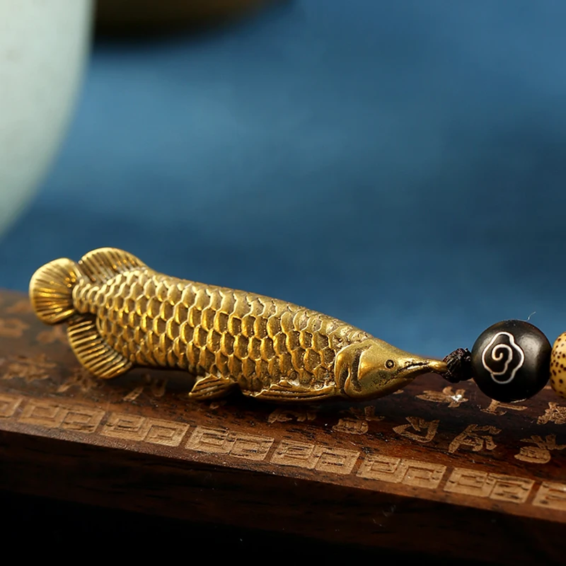 brass fish lanyard keychain pendant (11)