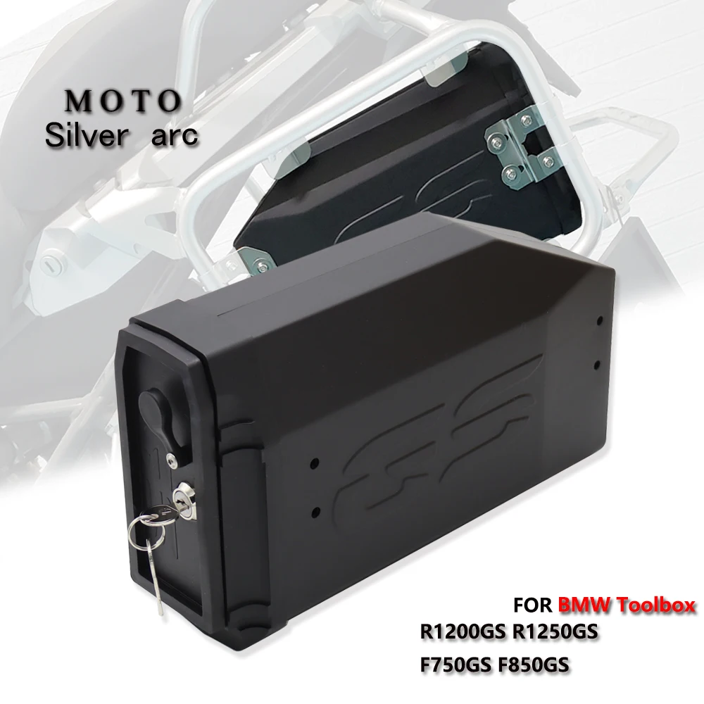 Gran oferta GS LOGO-caja de herramientas de plástico para motocicletas, 5 litros, soporte lateral izquierdo y derecho para BMW R1200GS, R1250GS, F750GS, F850GS pBQKMDw0rOq