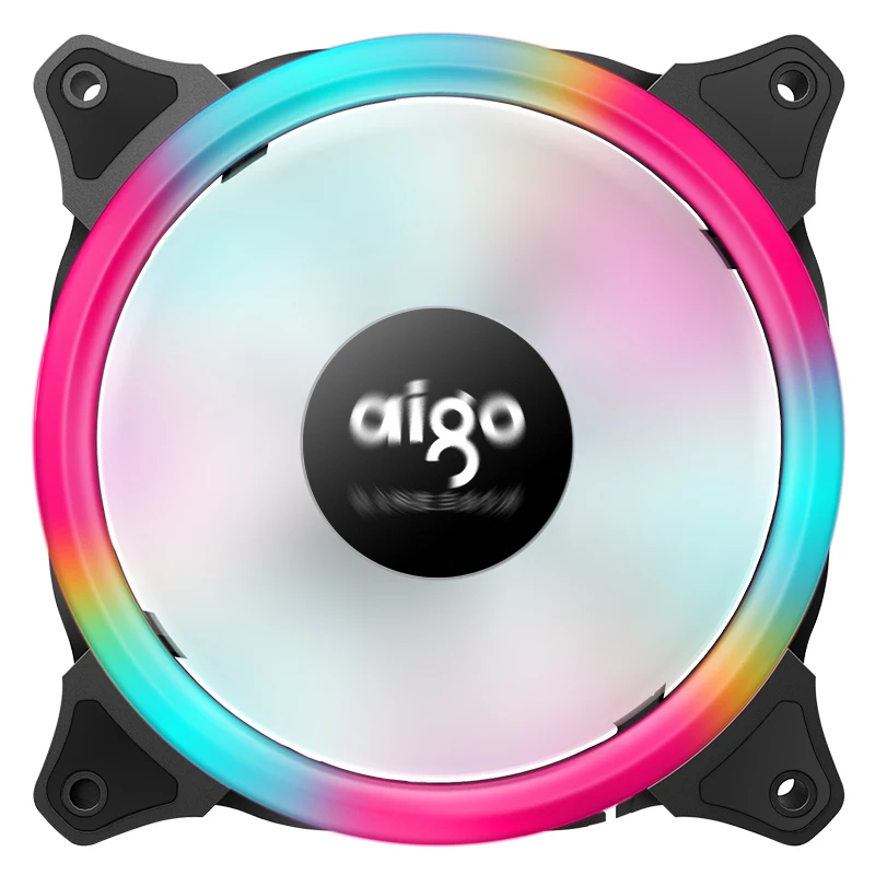 Вентилятор Aigo Aurora rainbow 120 мм со светодиодной подсветкой 4 контактный вентилятор